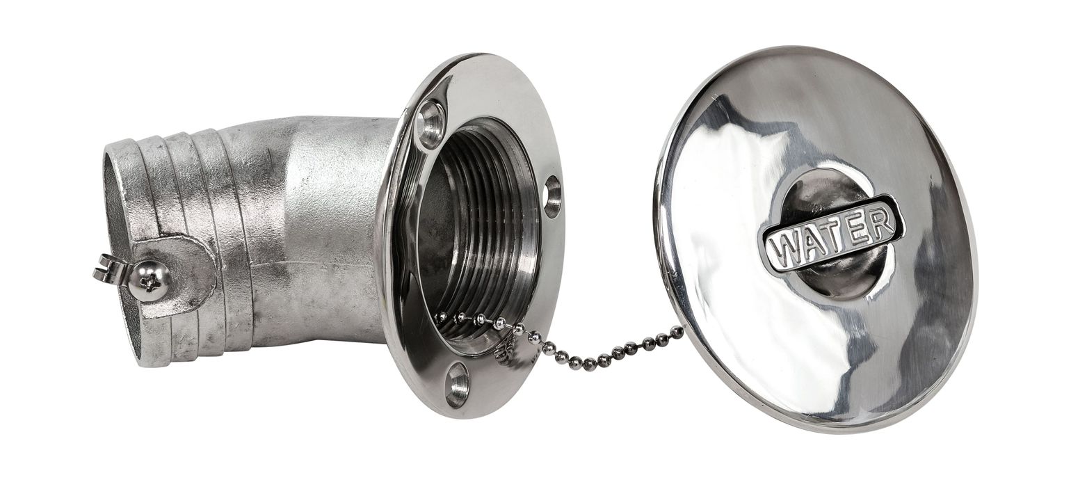 Горловина заливная для воды, угловая, под шланг 50 мм, Marine Rocket купить c доставкой