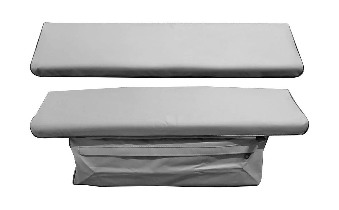 Комплект из 2-х накладок на сиденье, одна с сумкой 900*230 мм, серый купить c доставкой