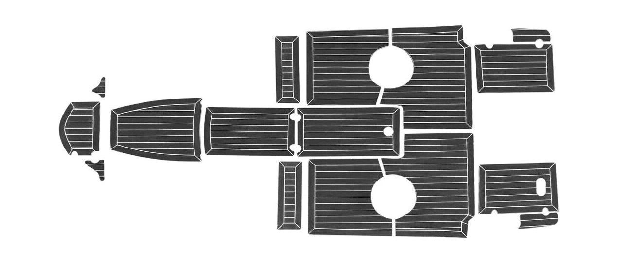 Комплект палубного покрытия для Феникс 510BR, тик черный, с обкладкой, Marine Rocket купить c доставкой