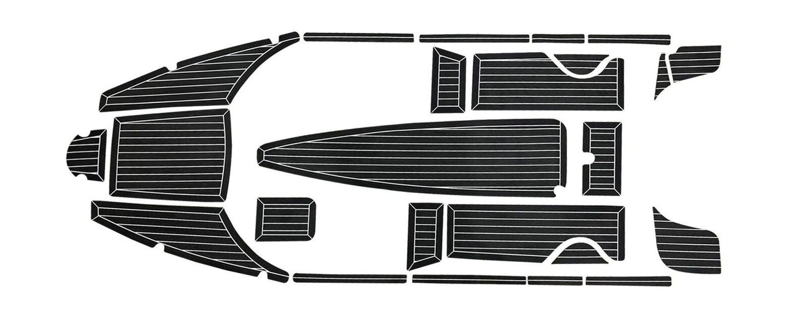 Комплект палубного покрытия для Феникс 600HT, тик черный, с обкладкой, Marine Rocket купить c доставкой