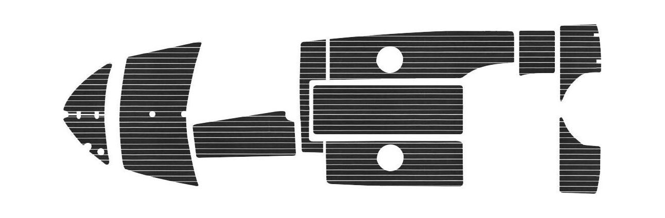 Комплект палубного покрытия для Феникс 530HT, тик черный, Marine Rocket купить c доставкой