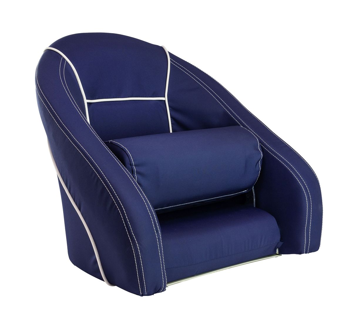 Кресло ROMEO мягкое, подставка, обивка ткань Markilux темно-синяя купить c доставкой