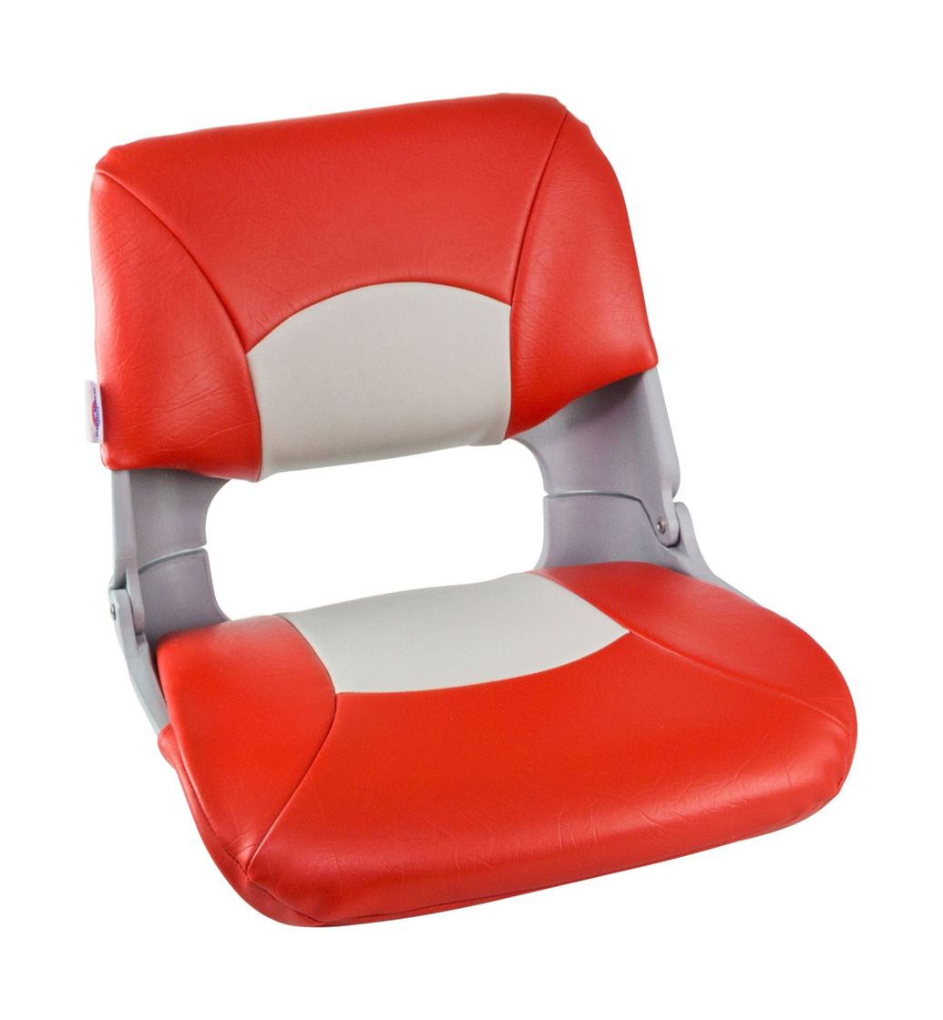 Кресло складное мягкое SKIPPER, цвет серый/красный купить c доставкой