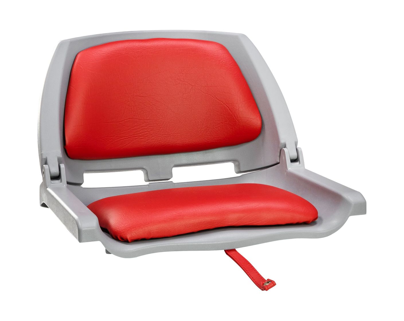 Кресло складное мягкое TRAVELER, цвет серый/красный купить c доставкой