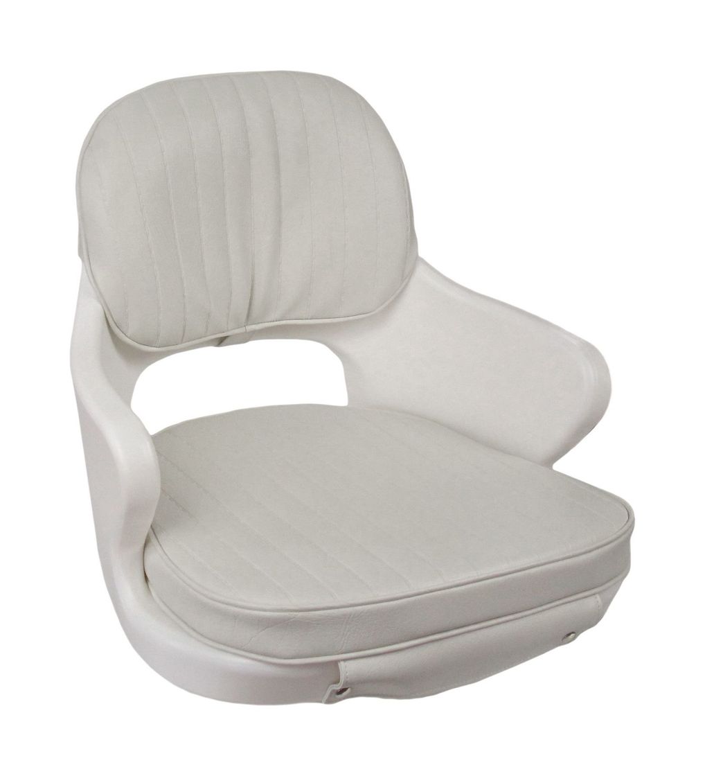 Кресло YACHTSMAN мягкое, съемные подушки, материал белый винил купить c доставкой