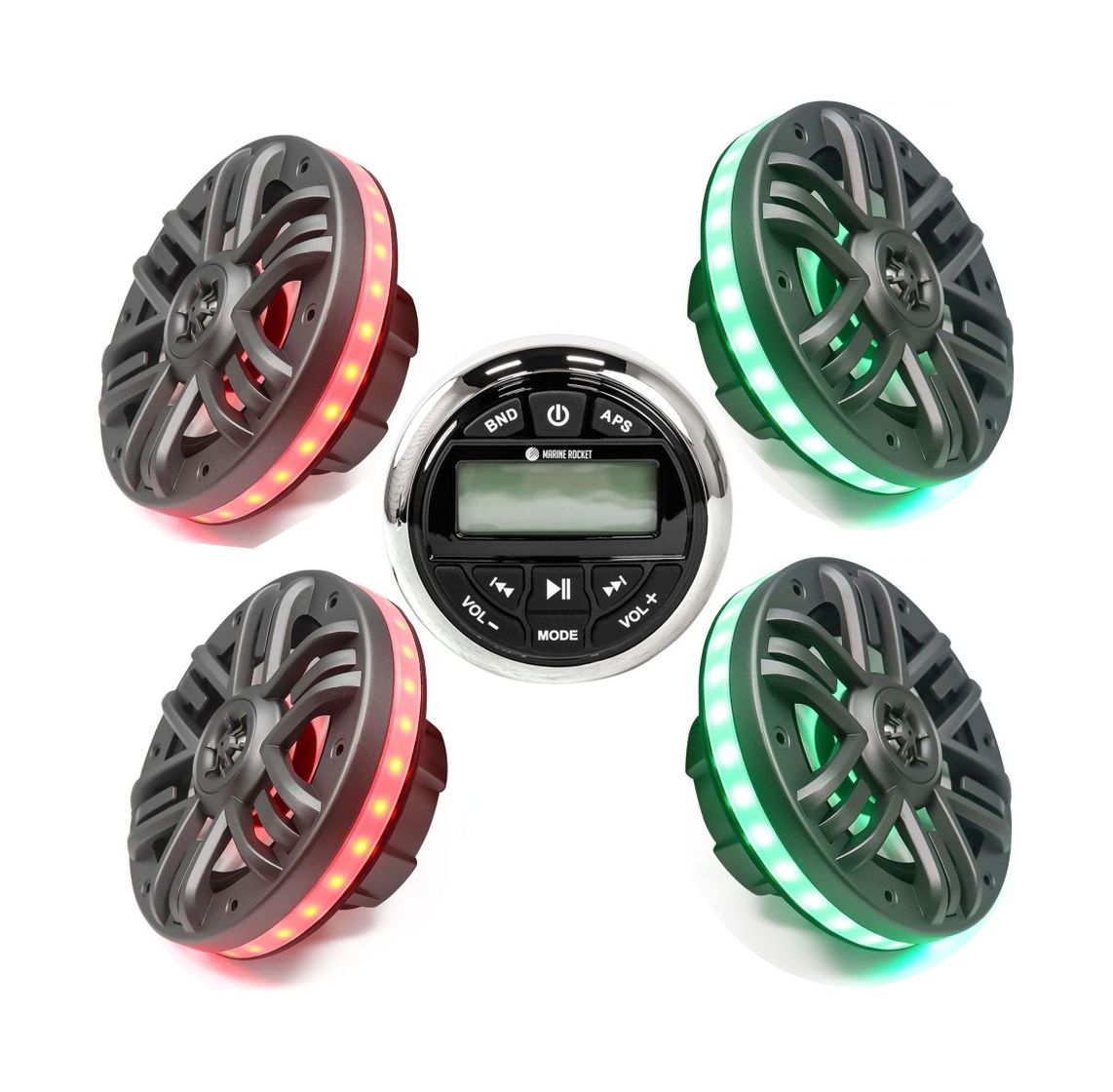 Морская аудиосистема MRH-833S, M165KMR (2 компл), Marine Rocket купить c доставкой