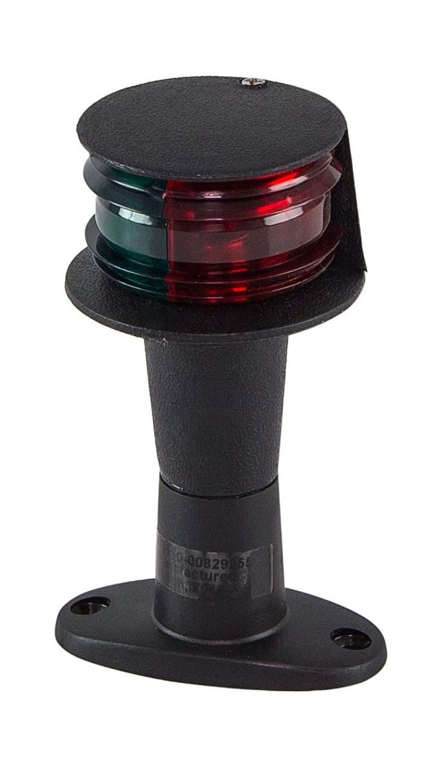Огонь ходовой комбинированый (красный, зеленый) на стойке 100 мм, черный купить c доставкой
