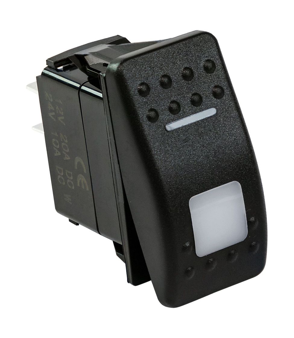 Переключатель двухпозиционный (ON)-OFF 12 в/20А 3р с подсветкой купить c доставкой