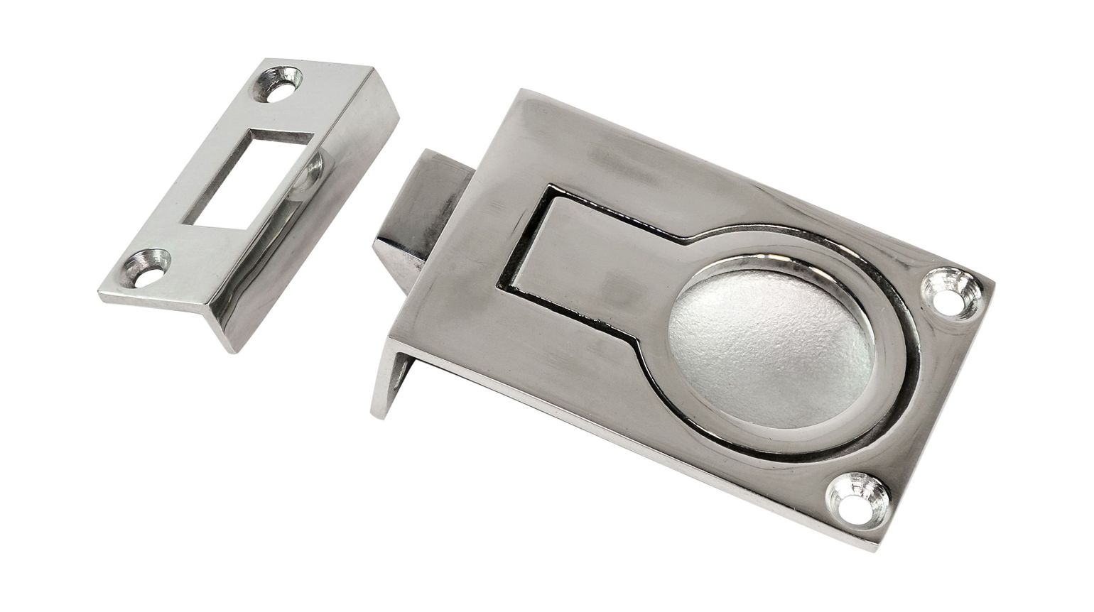 Ручка палубная потайная с защелкой, 57x40 мм, нержавеющая, Marine Rocket купить c доставкой