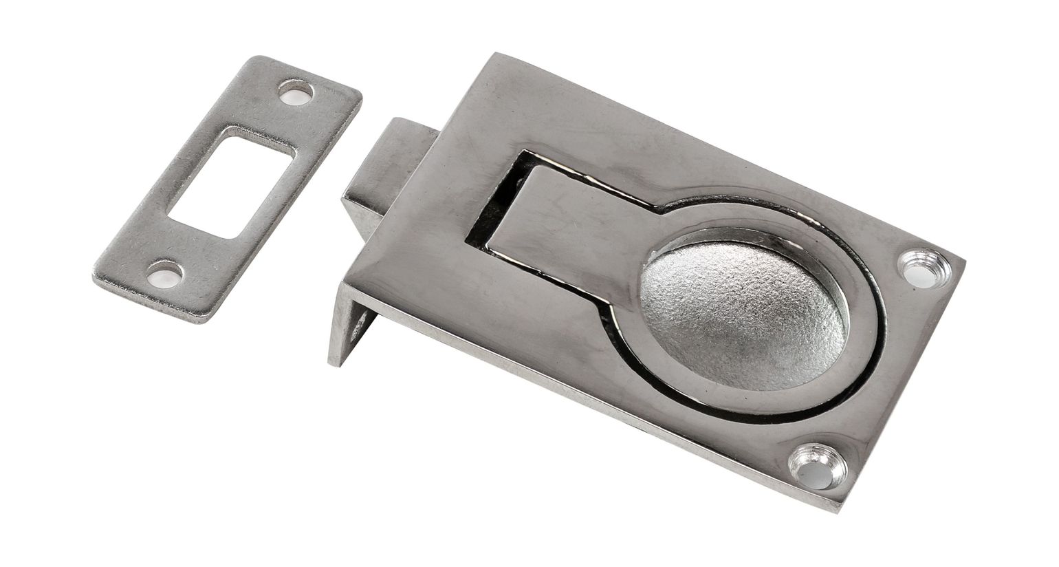 Ручка палубная потайная с защелкой, 57x40, нержавеющая, Marine Rocket купить c доставкой