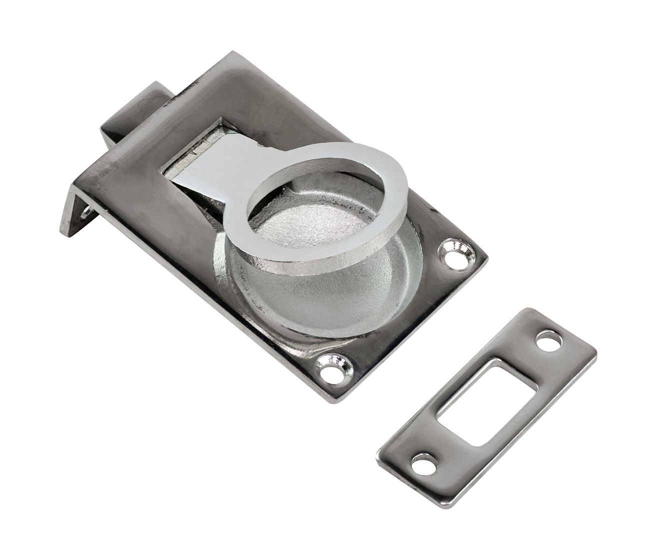 Ручка палубная потайная с защелкой, 57x40x17, нержавеющая, Marine Rocket купить c доставкой