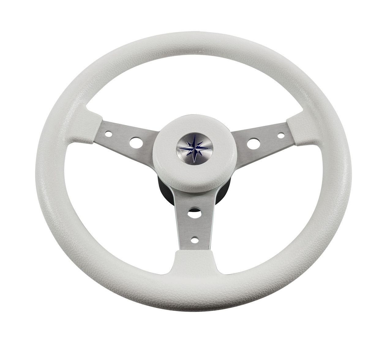 Рулевое колесо DELFINO обод белый,спицы серебряные д. 340 мм купить c доставкой