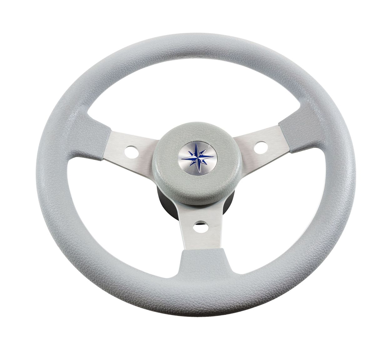Рулевое колесо DELFINO обод серый,спицы серебряные д. 310 мм купить c доставкой