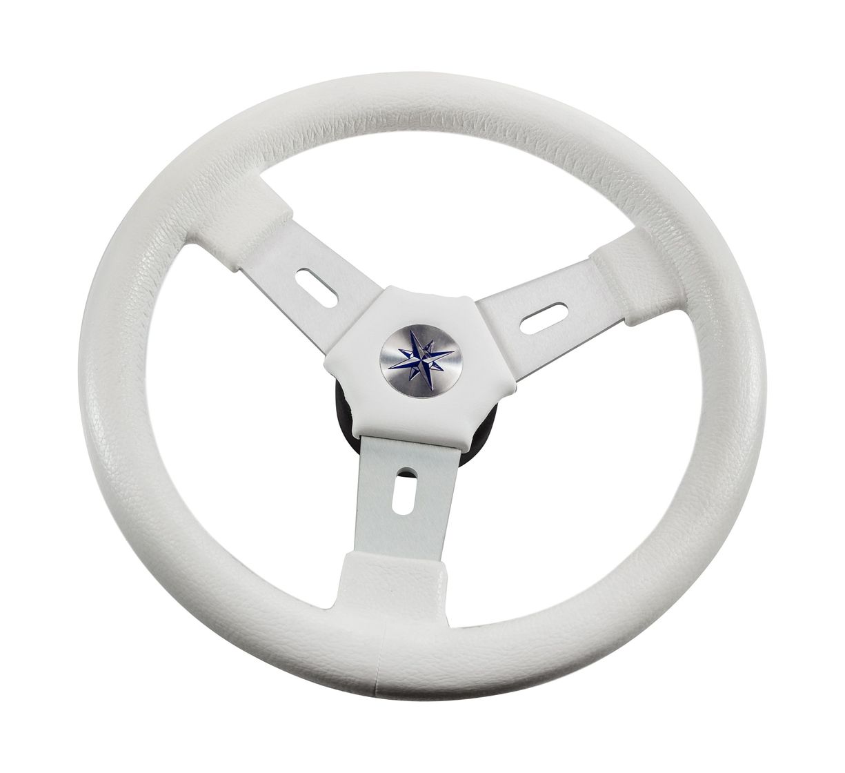 Рулевое колесо ELBA обод белый, спицы серебрянные д.320 мм купить c доставкой