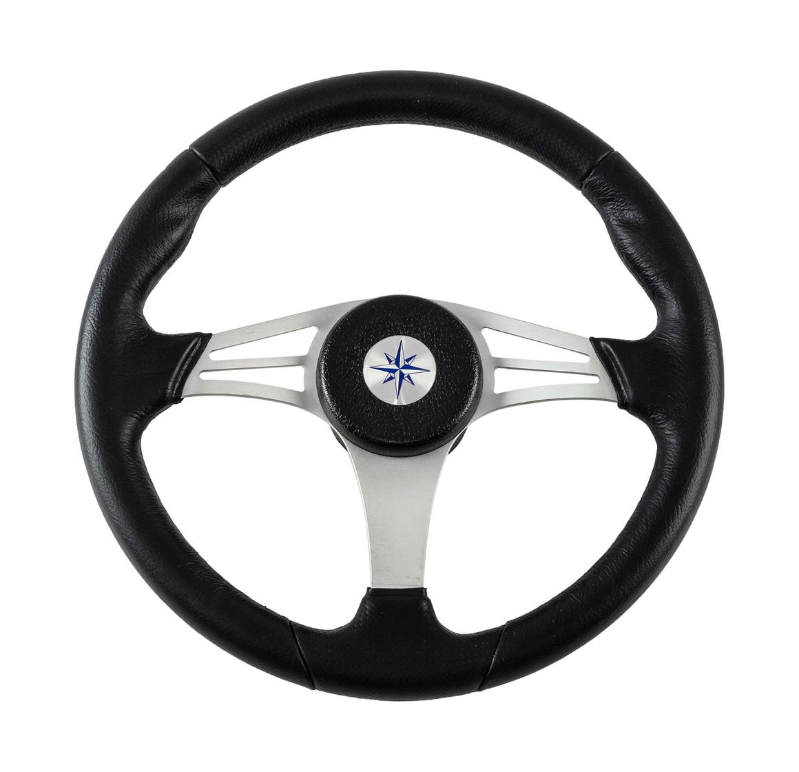 Рулевое колесо ENDURANCE обод черный, спицы серебряные д. 350 мм купить c доставкой