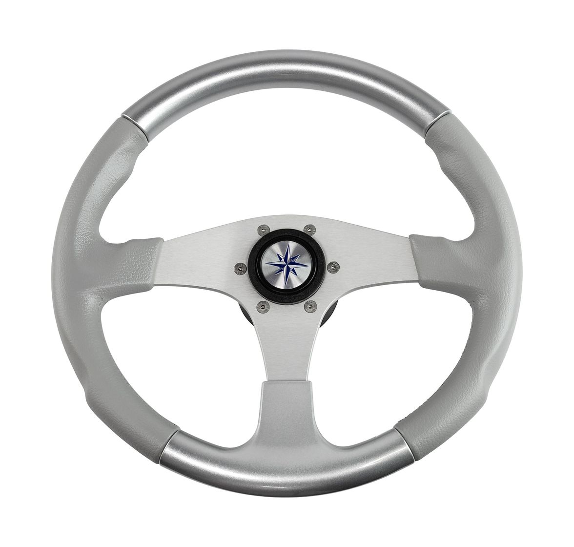 Рулевое колесо EVO MARINE 2 обод серосеребряный, спицы серебряные д. 355 мм купить c доставкой