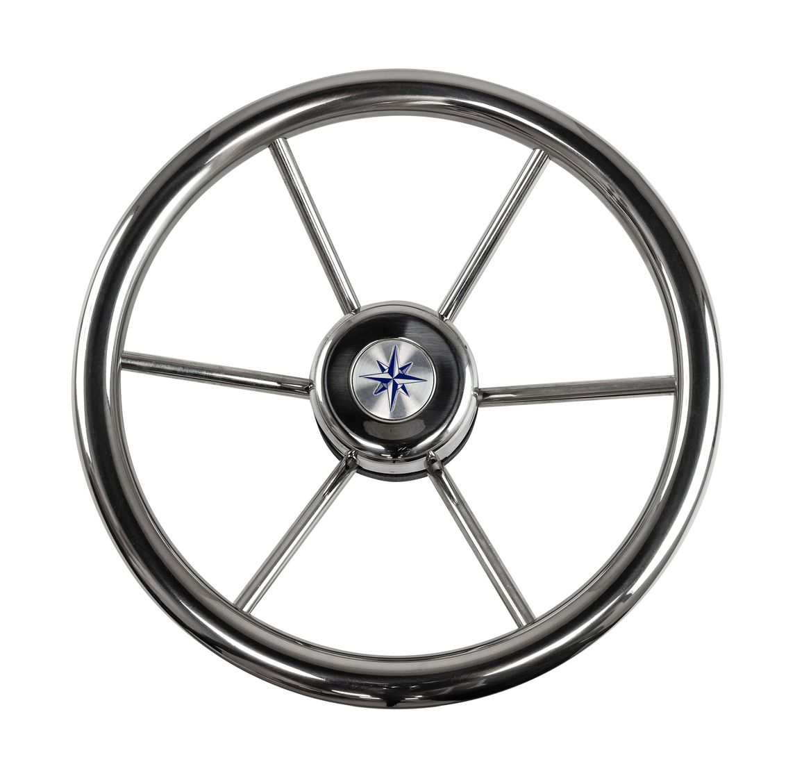 Рулевое колесо LEADER INOX нержавеющий обод серебряные спицы д. 320 мм купить c доставкой