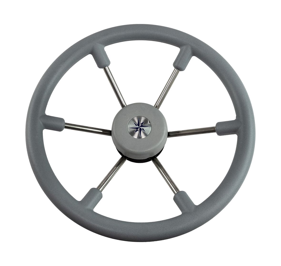 Рулевое колесо LEADER TANEGUM серый обод серебряные спицы д. 360 мм купить c доставкой