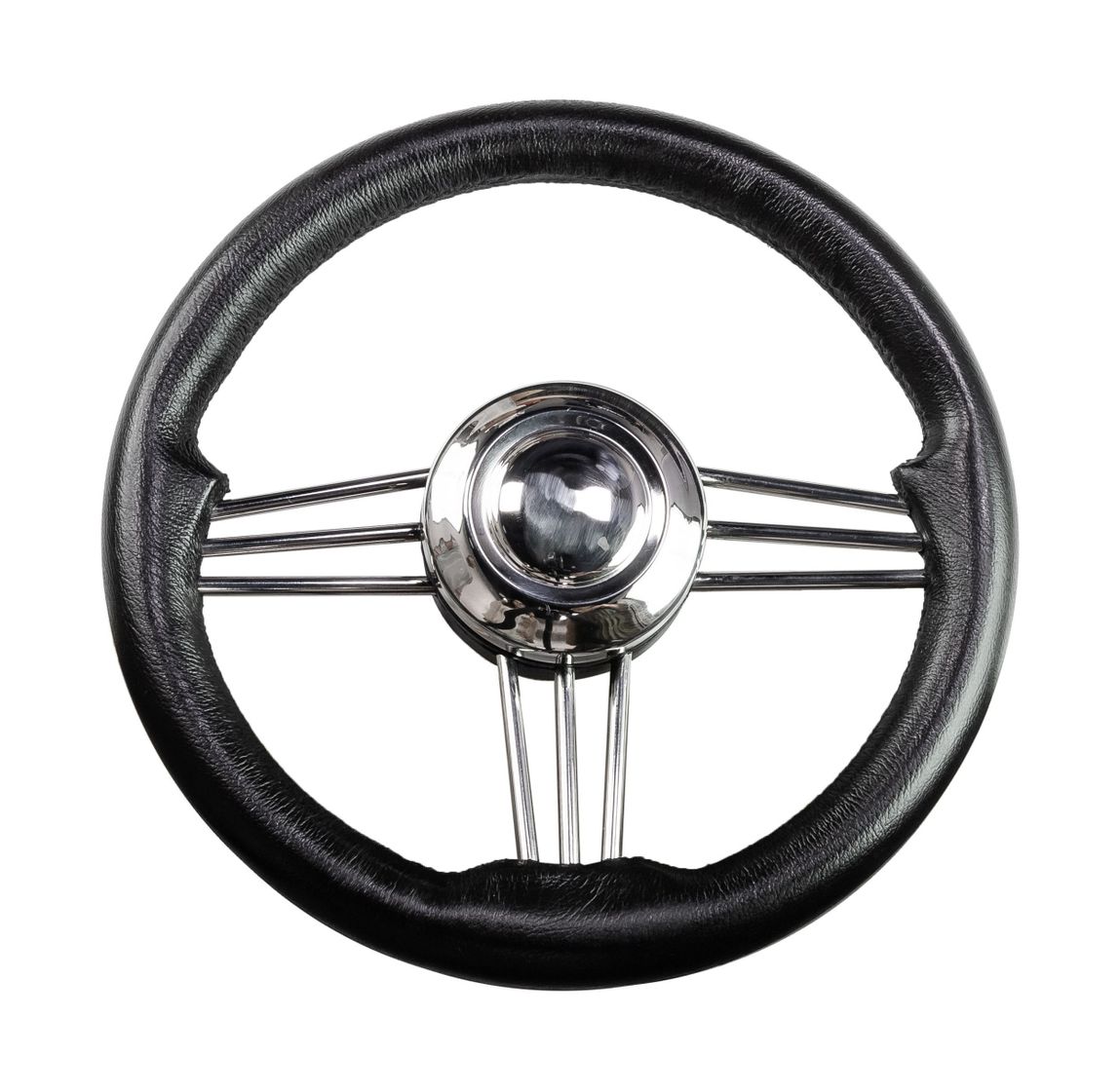 Рулевое колесо Osculati, диаметр 350 мм, цвет черный (имитация кожи) купить c доставкой
