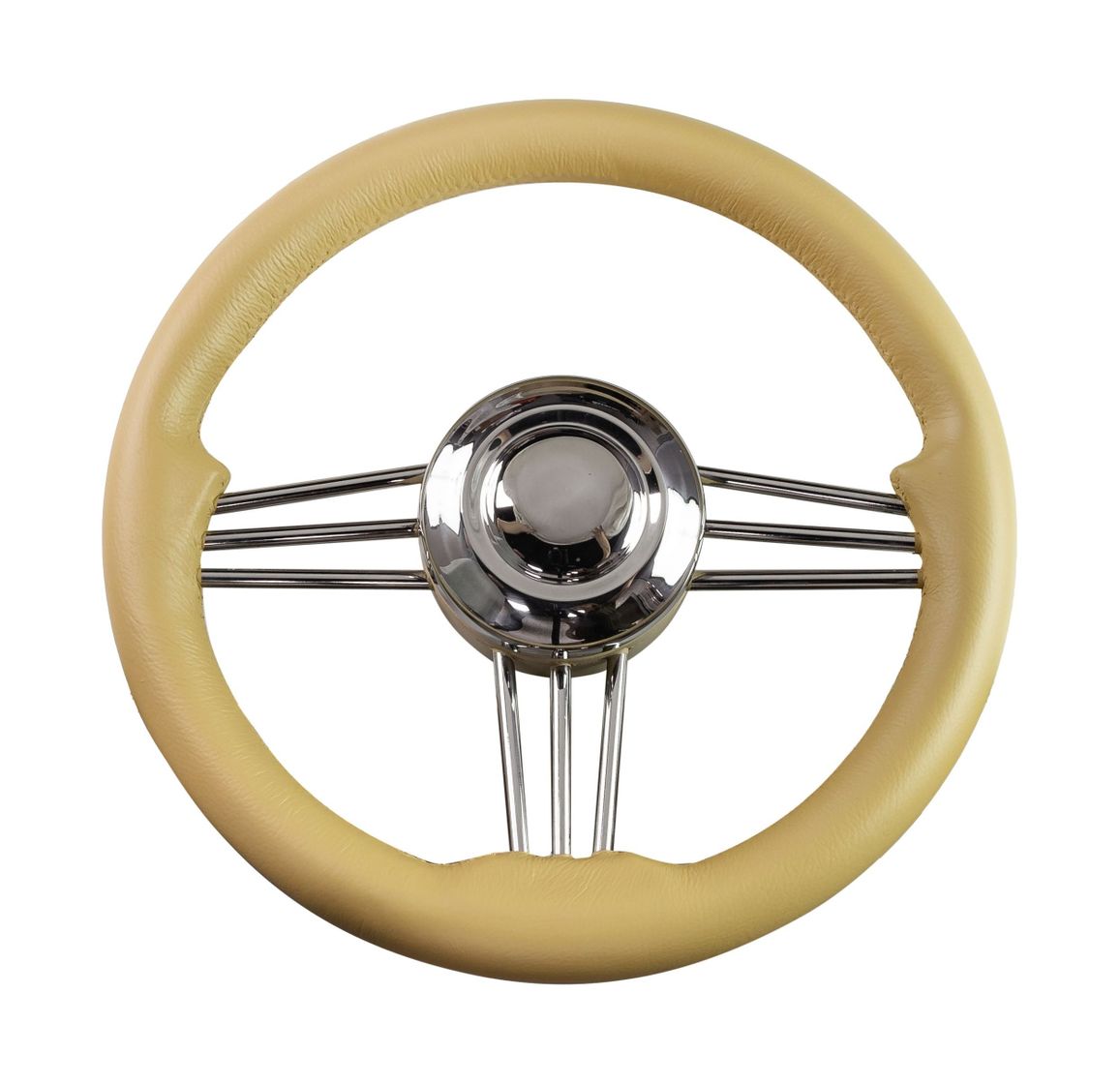 Рулевое колесо Osculati, диаметр 350 мм, цвет кремовый (имитация кожи) купить c доставкой