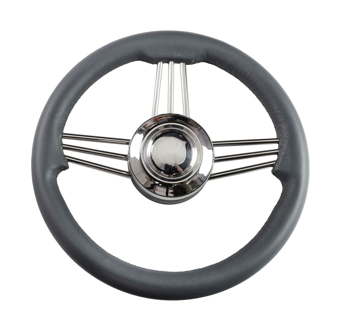 Рулевое колесо Osculati, диаметр 350 мм, цвет серый (имитация кожи) купить c доставкой