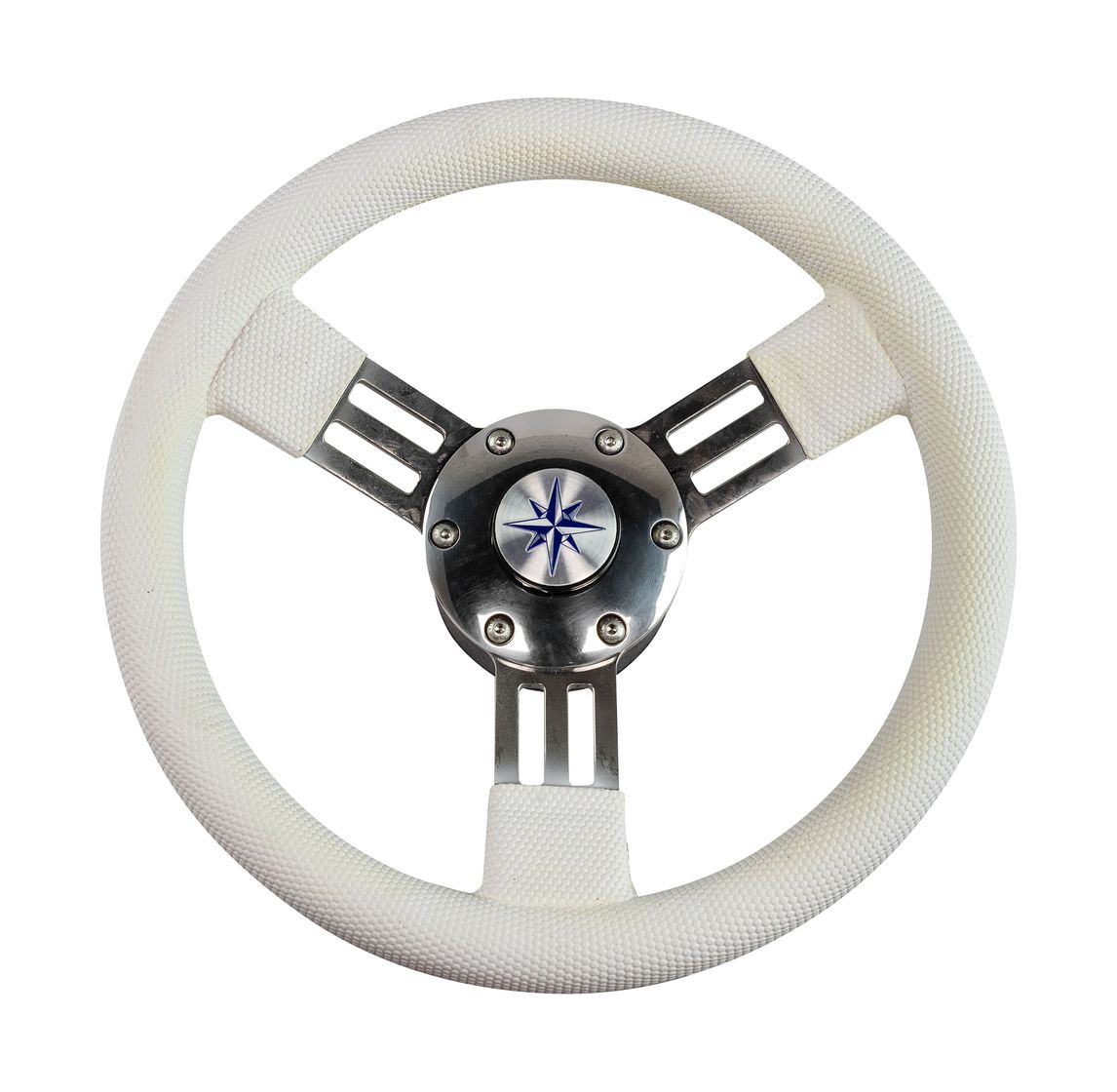 Рулевое колесо PEGASO обод белый, спицы серебряные д. 300 мм купить c доставкой