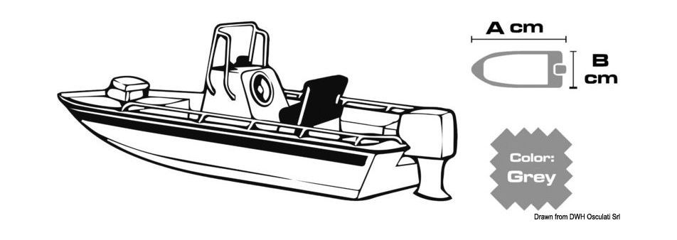 Тент транспортировочный для лодок длиной 4,3-4,9 м, шириной 1,8 м с центральной консолью купить c доставкой