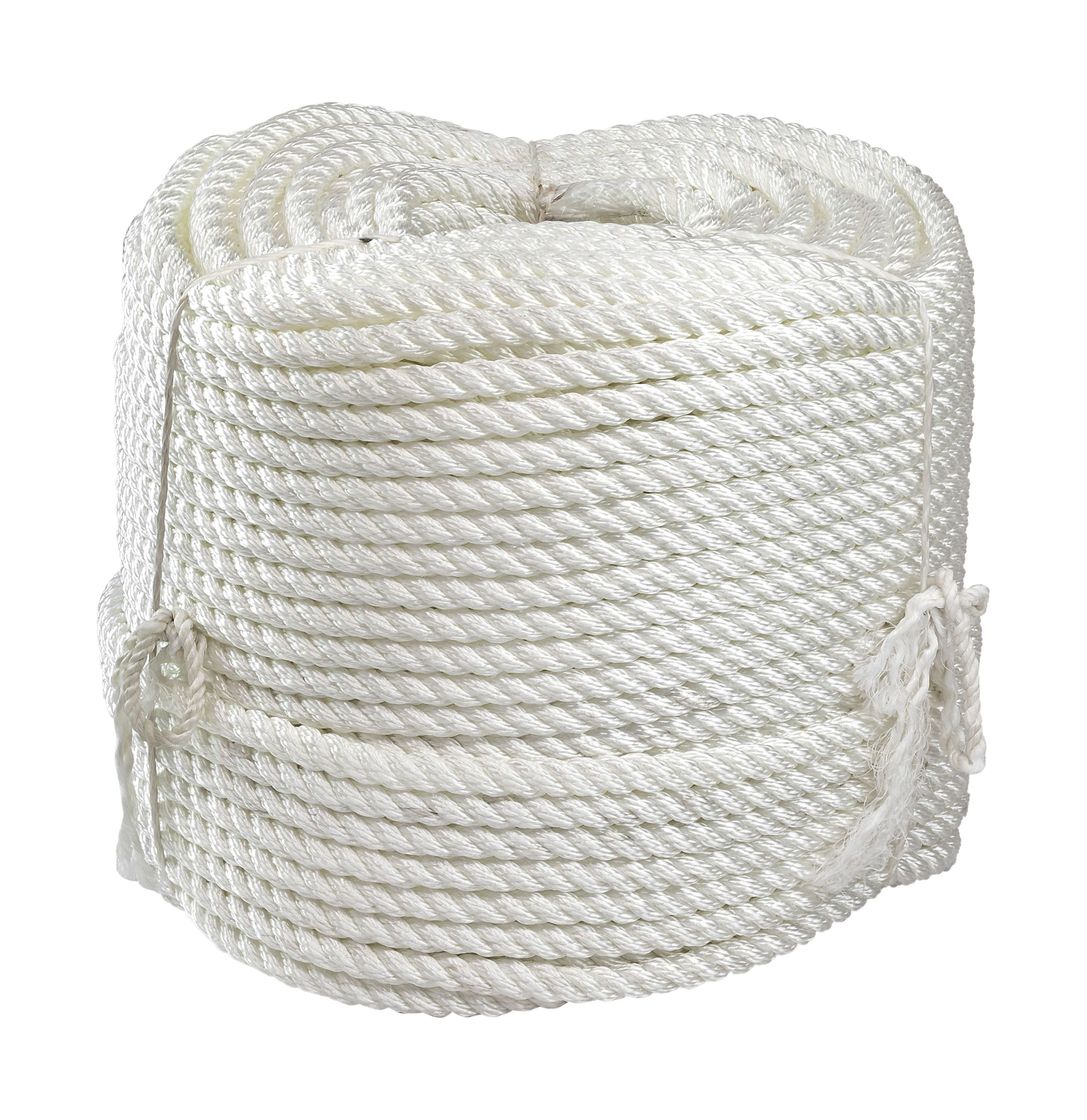 Веревка якорная 3-прядная d14мм, L150м, белый, Marine Rocket купить c доставкой